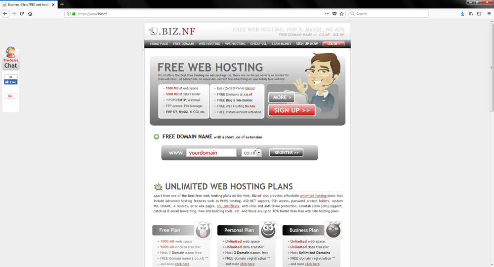 Top 26 Free Website Hosting
