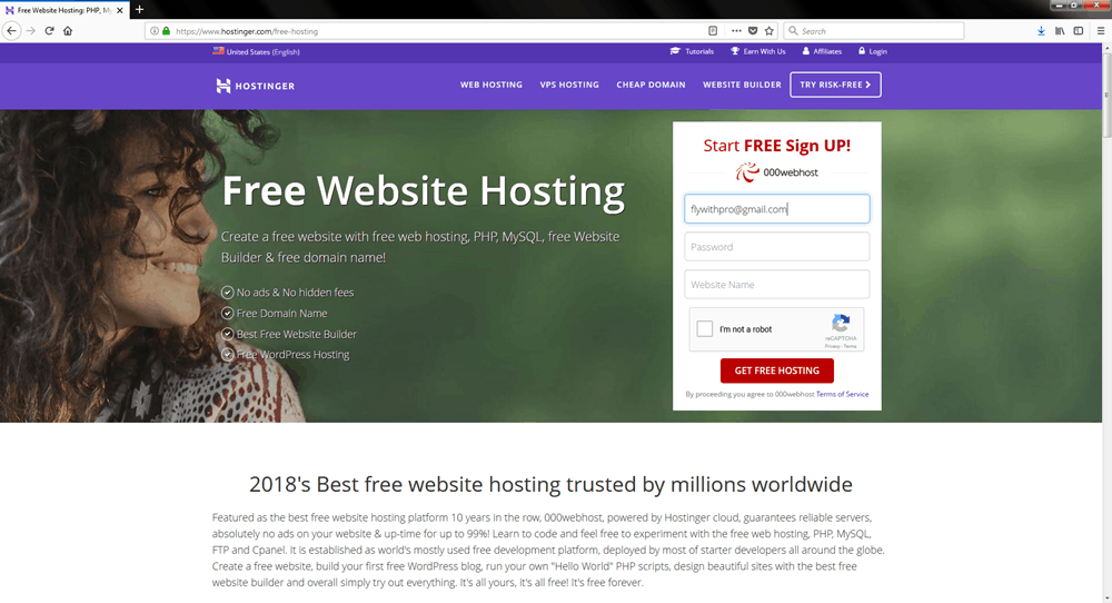 Top 26 Free Website Hosting 2019